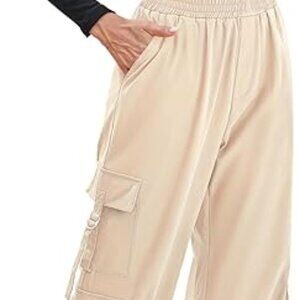 Women's Cargo Pants-Khaki